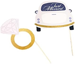 Wedding Photo Booth Props Kit 12 Pcs DIY Fun Accessories