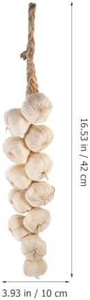 Cabilock Simulation Garlic Halloween Artificial Hanging Vegetable Prop String