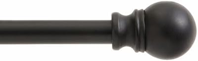 Kenney KN55929 Petite Caf Curtain Rod with Decorative Balls