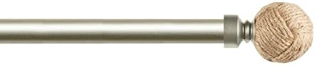 Exclusive Home Curtains ER1006-01 Matte Silver Rope Knot Rod Set