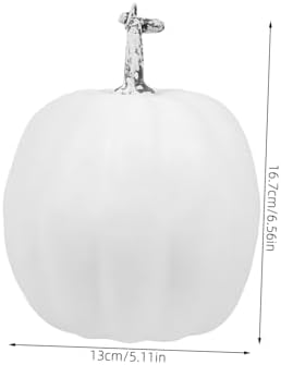 PRETYZOOM Artificial White Pumpkin Decoration for Halloween and Autumn