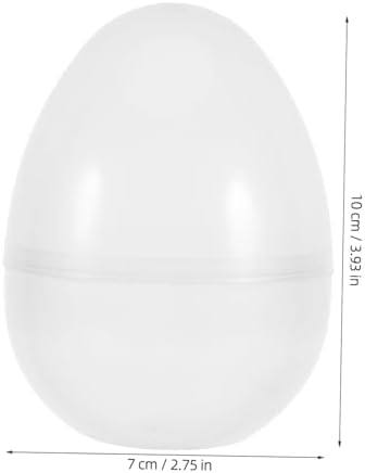 6Pcs Jumbo Transparent Fillable Easter Eggs for Parties