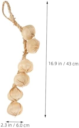 Cabilock Lifelike Fake Garlic Garland Strings for Photo Props