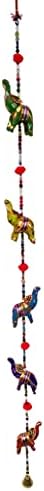 FIKIMOS Indian Five Elephant Wall Hanging Decor