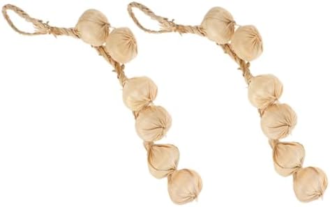Cabilock Lifelike Fake Garlic Garland Strings for Photo Props