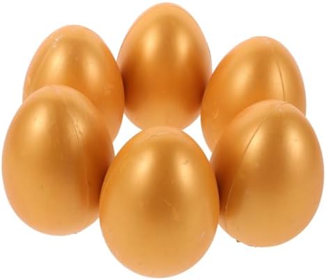 6pcs Golden Empty Eggs for Easter and Parties