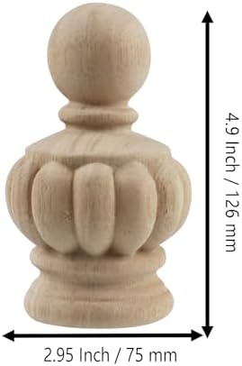 Chinflly Decorative Wood Finials Pack of 1