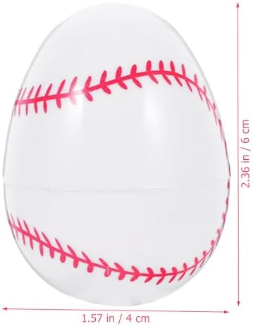12pcs Baseball Themed Plastic Easter Eggs Openable Decorative Set