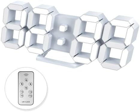 WISE TIGER 3D LED Wall Clock with Alarm and USB Nightlight