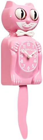 Pink Satin Kitty-Cat Klock for Kids Room