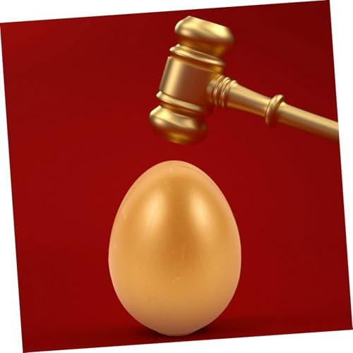 6pcs Golden Empty Eggs for Easter and Parties