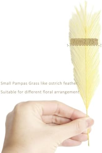 Zhiheng 20 Pack Artificial Pampas Grass Ivory