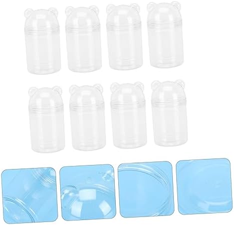 8pcs Transparent Candy Storage Bottles for Parties and Weddings