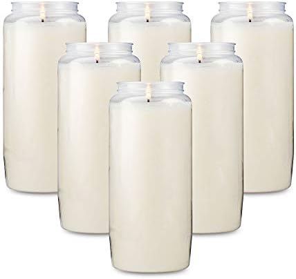 Tribello 6 Day Candles 6 Pack White Pillar Candles