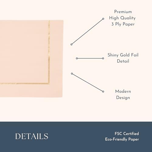 Bonjour Fete Light Peach Premium Large Napkins