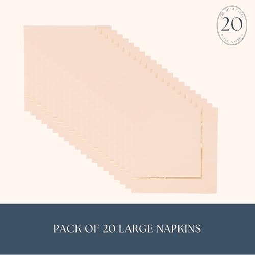 Bonjour Fete Light Peach Premium Large Napkins