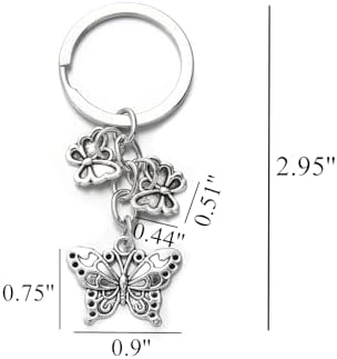 PHAETON 20PCS Butterfly Keychain Charms for Bags and Keychains