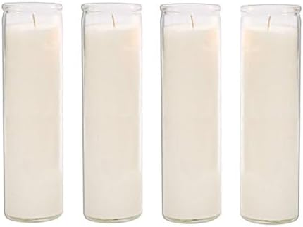 Brilux Glass Jar Candles Set of 4 8 Inches Tall