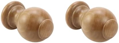 T Tulead Wood Curtain Rod Finials Pack of 2