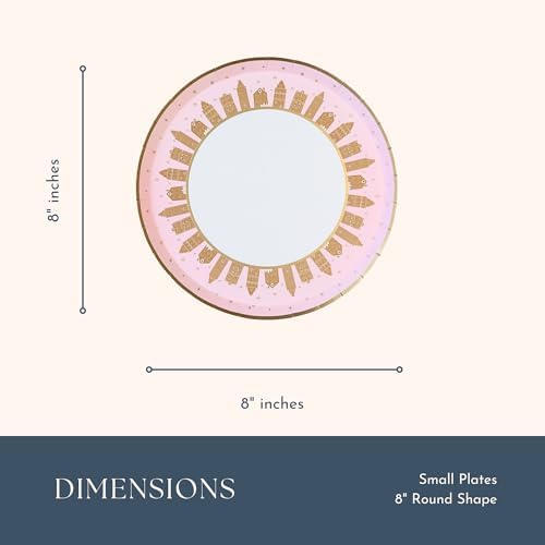 Bonjour Fete Pink Gingerbread Paper Plates 8 In Pack Of 8