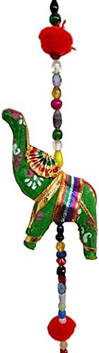 FIKIMOS Indian Five Elephant Wall Hanging Decor