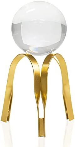 Eoiips Gold Metal Crystal Ball Sculpture Home Decor