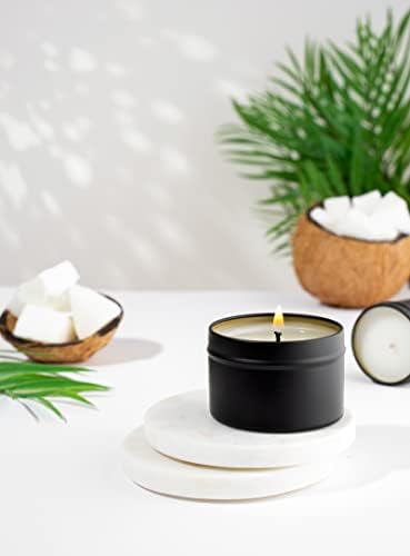 Aroparc Black Tins 4oz 24 Pack Candle Containers