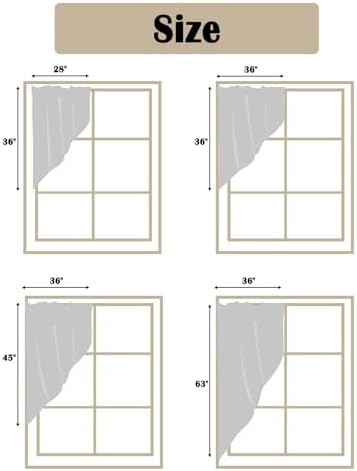 Spring Swag Curtain Valance for Windows Pack of 2