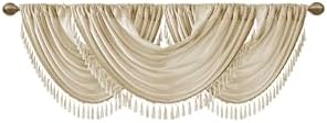 Madison Park Elena Waterfall Embellished Valance 38X46