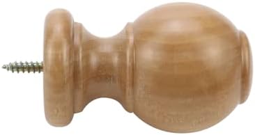 T Tulead Wood Curtain Rod Finials Pack of 2