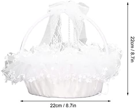 Enforose Flower Girl Basket with Handle