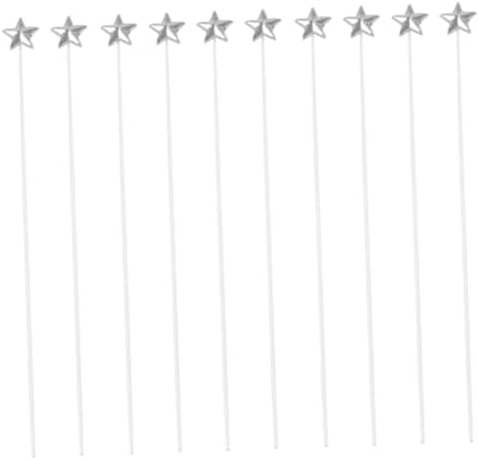 50 Pcs Birthday Silver Cake Decorations
