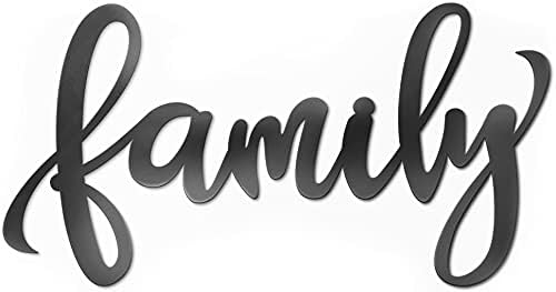 ViveGate Black Family Metal Wall Sign 18x9