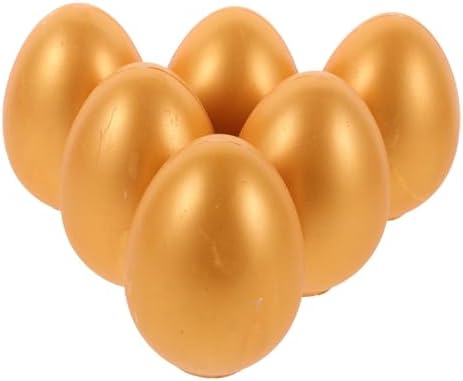Garneck 6pcs Golden Egg Party Favors for Easter and Weddings