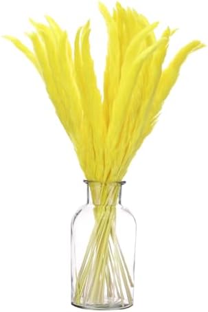 MECCANIXITY 30PCS Yellow Pampas Grass Decor