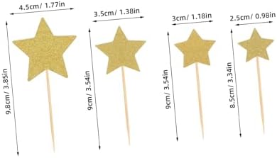 Cabilock Star Cupcake Toppers Glitter Decorations