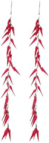 ABOOFAN 2Pcs Hanging Fake Peppers for Farmhouse Decor