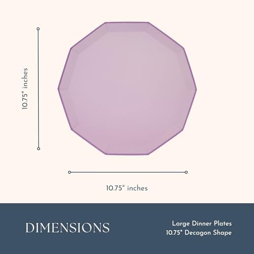Lilac Purple Paper Plates 105 Inch Pack of 8