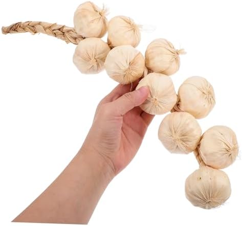 3Pcs Lifelike Fake Garlic Strings for Home and Photography Props