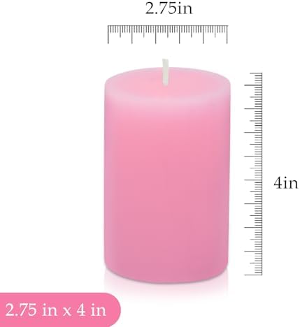 Seven Moons 275 x 4 Pink Pillar Candles Set of 6