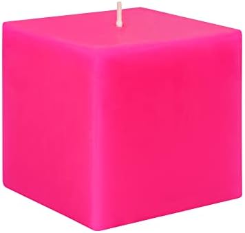 3 Inch HotPink Square Pillar Candles