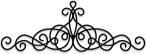 Zhengmy Black Metal Scroll Wall Art Decor