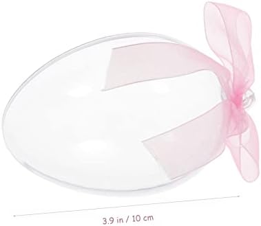 LIFKOME 6Pcs Clear Egg Shape Candy Boxes for Party Favors