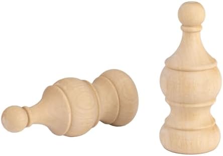 Crapapfert 2Pack Unfinished Wooden Finials for Indoor Use