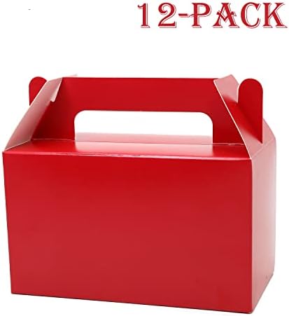 Oletx 12Pcs Dark Red Gable Gift Boxes