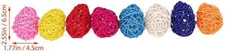 IMIKEYA 8pcs Wicker Rattan Ball Decorative Orbs