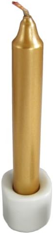 AzureGreen White Ceramic Chime Candle Holder 1