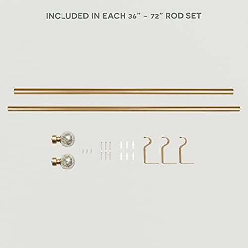 Exclusive Home Silver Aged Sphere Curtain Rod Set
