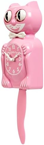 Pink Satin Kitty-Cat Klock for Kids Room