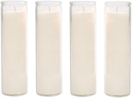 Brilux Glass Jar Candles Set of 4 8 Inches Tall
